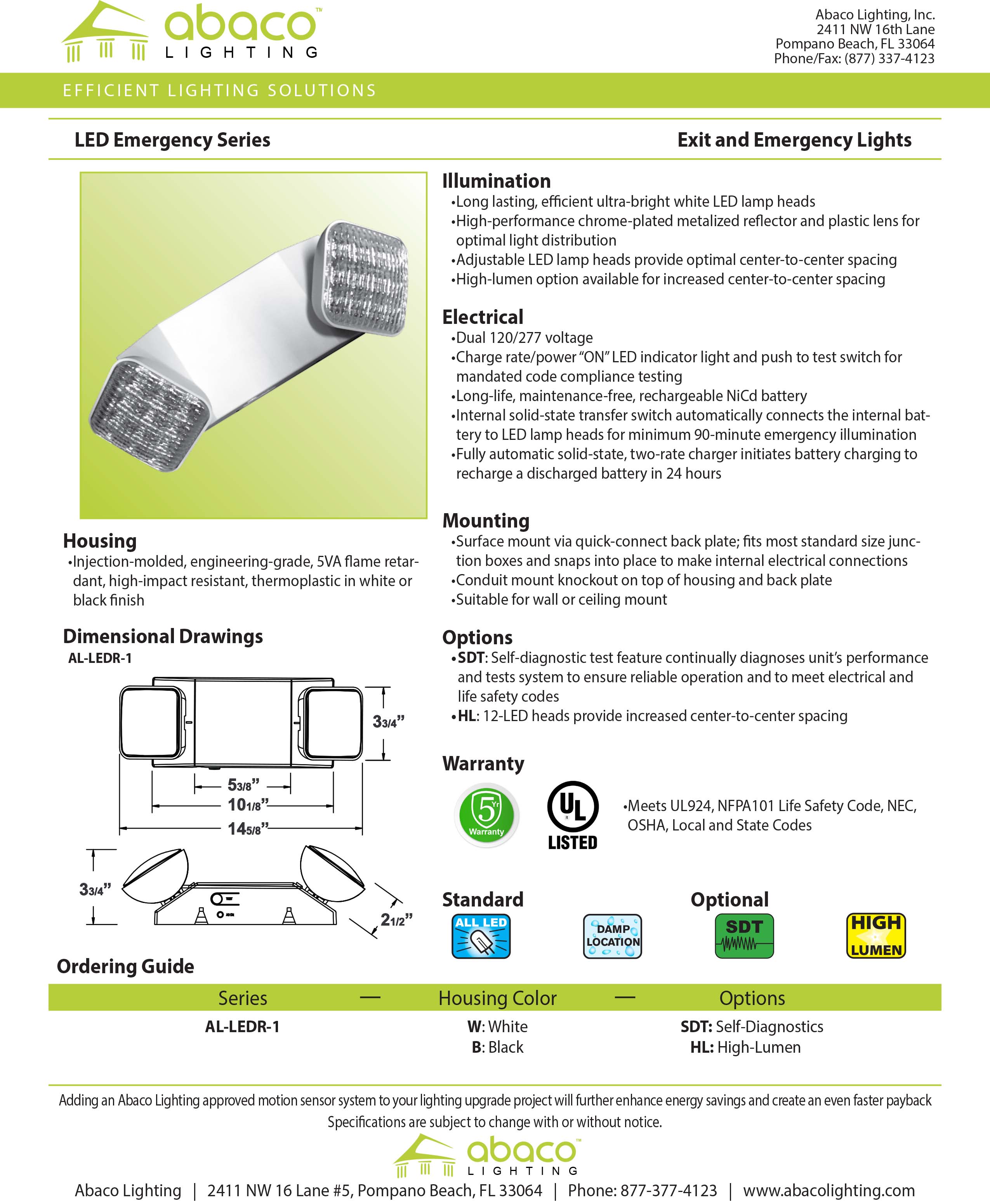 exit emergency lighting abaco lighting